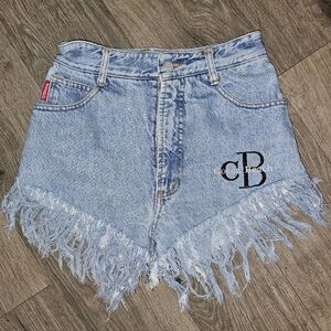 Vitbahe 90s cut off frayed Bongo denim shorts